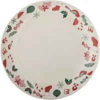 Bloomingville - Yule pyöreä tarjoilulautanen 28 cm joulukuosi