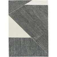 NJRD Stripes-villamatto, luonnonvalkoinen 170x240 cm