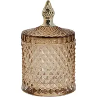 Lene Bjerre Miya säilytyspurkki kannella, Ø 10,5 cm Golden brown