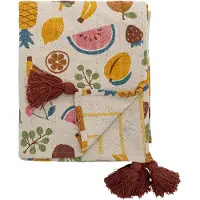 Bloomingville MINI Fruitta Plaid, Multifarvet, Genanvendt Bomuld