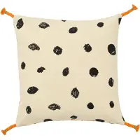 Kids Concept Pippi 50x50 Cusion Cover White/ Orange-OS Valkoinen One Size Pojat, Tytöt