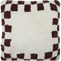 House Doctor - Tyynynpäällinen Chess 50x50 cm ruskea/off-white