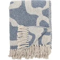 Bloomingville Salobre viltti puuvilla 160x130 cm Sininen
