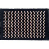 Tica Copenhagen Floormat Polyamide, 90X60 Cm, Dot Design - Black - 90X60X0.7CM
