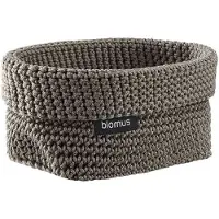 Blomus Crochet Rope Basket M - 15 X 10 X 9 Cm - Tela - Fungi - Brown - L 15CM