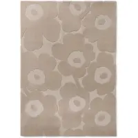 Marimekko Unikko villamatto Light Beige, 140x200 cm