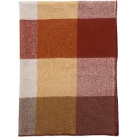 Klippan Yllefabrik Block villahuopa 130x180 cm Rust