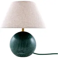 Globen Lighting Table Lamp Castello 24 Dark Green Marble/Beige - Green - 24X24X28CM