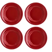 Scandi Living Dots asetti 22 cm 4-pakkaus Punainen