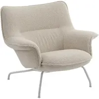 Muuto Doze Lounge Chair Low Back Tube Base - Hearth 7 Grey