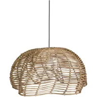 PR Home Ulkoriippuvalaisin Mayla, luonnonvärinen rottinki, Ø 43 cm, pistoke IP44 Mayla, Vaalea puu, Puu