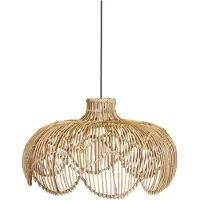 PR Home Ulkoriippuvalaisin Belle, luonnonvärinen rottinki, Ø 43 cm, pistoke IP44 Belle, Vaalea puu, Puu