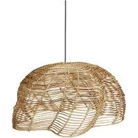 PR Home Ulkoriippuvalaisin Mayla, luonnonvärinen rottinki, Ø 53 cm, pistoke IP44 Mayla, Vaalea puu, Puu