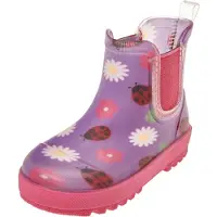 Playshoes Kumisaappaat 'Marienkäfer' laventeli / vadelma / tummanpunainen / offwhite