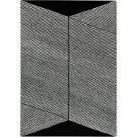 NJRD Rectangles-villamatto, musta 200x300 cm