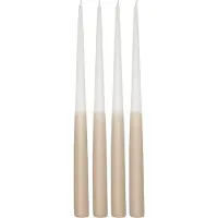 Scandi Essentials Affinity antiikkikynttilä kaksivärinen 4-pakkaus 32 cm White-sand