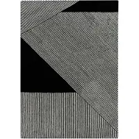 NJRD Stripes-villamatto, musta 170x240 cm