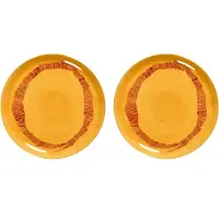 Serax Ottolenghi Feast lautanen L Ø26,5 cm 2-pakkaus Yellow stripes-red