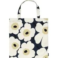 Marimekko Pieni Unikko laukku 44x43 cm Midnight blue-Cream-Hay