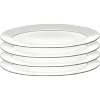 Serax Silhouette ovali lautanen M 15x24,5 cm 4 kpl White