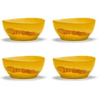 Serax Ottolenghi Feast kulho S Ø15 cm 4-pakkaus Yellow stripes red