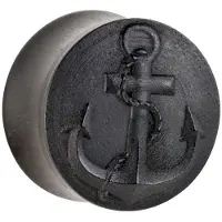Wildcat Anchor on Ebony Wood Plug - 22,0 mm