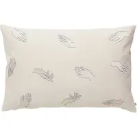 Broste Copenhagen Touch tyynynpäällinen 40 x 60 cm Intense blue-off white