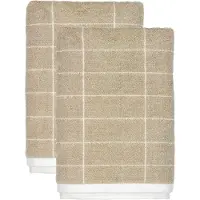 Mette Ditmer Tile Stone -vieraspyyhe 38 x 60 cm 2-pakkaus Sand-off white