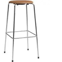 Fritz Hansen - High Dot Bar Stool 4-legs Wild leather Walnut