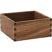 Scandi Living Carve säilytyslaatikko 15 cm Tummaksi petsattu tammi