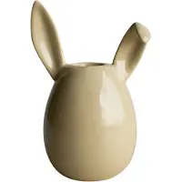 DBKD Rabbit kynttilänjalka 13 cm Kiiltävä keltainen
