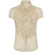 Saint tropez Liljasz Crinkle Ss Shirt - Cream - XXL