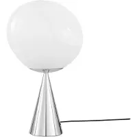 Tom Dixon Melt Cone fat pöytävalaisinLED 46,5 cm Opal-silver