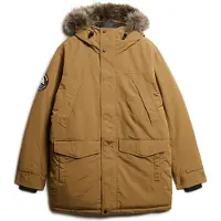 Superdry for man. M5011929A Everest brown synthetic fur parka (XL), Casual, Polyester, Sustainable