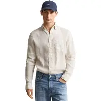 Gant Reg Gmnt Dyed Linen Shirt - Beige - XXXL
