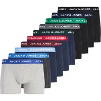 Jack & Jones Bokserishortsit 'JACSOLID' laivastonsininen / meleerattu harmaa / musta / meleerattu musta