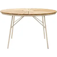 Cinas Ellen pöytä 110 cm hiekanharmaa / tiikki