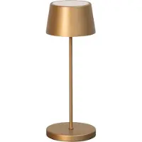 FISCHER&HONSEL GMBH LED-akkuinen pöytälamppu Asena Pro, pronssinvärinen, 30 cm, metalli, IP54 himmennettävä, Pronssi/messinki, Metalli, Moderni