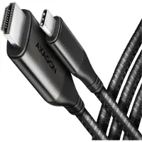 Axagon USB-C - 2.0 HDMI -näyttökaapeli, 1,8m, musta