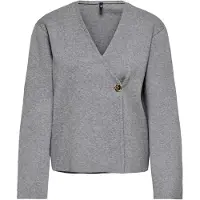 ONLY Onljing Ls Vneck One Button Cardi Ex Knt - Grey - XL