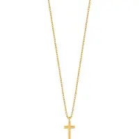 Lykken Crosses kullattu ristikaulakoru sileä 10 mm