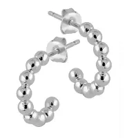 Lykken Casuals hopeiset tappikorvakorut 14 mm