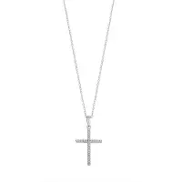 Lykken Crosses hopeinen ristikaulakoru 23 mm