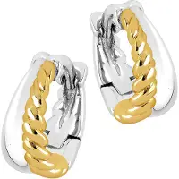 Lykken Casuals hopea-kulta korvarenkaat 13.5 mm
