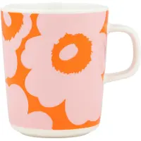 Marimekko Unikko muki 2,5 dl, valkoinen/vaaleanpunainen/oranssi