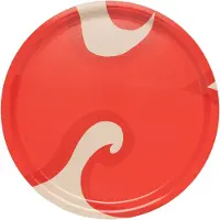 Marimekko Jokeri tarjotin 31 cm, hiekka/oranssinpunainen