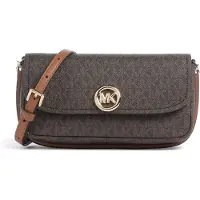 Michael Kors for woman. 32S6GY5C5B Small Nolita shoulder bag with brown logo (OSFA), Casual, Polyurethane