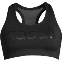 Casall Women's Iconic Wool Sports Bra Black Logo Alusvaatteet A/B XS