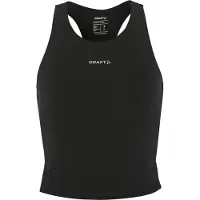 Craft Women's Hypervent Cropped Pocket Singlet Black Lyhythihainen treenipaita M