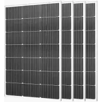 Vevor 4PCS 100W monokiteiset aurinkopaneelit, 23% tehokas mono-PV-moduuli vakaalla MC4-lähdöllä ja alumiinirungolla, IP65 vedenpitävä aurinkopaneeli auto-, vene-, matkailuauto-, tasaiselle katolle, of